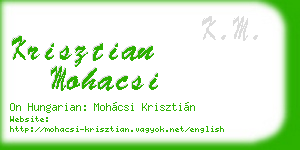 krisztian mohacsi business card